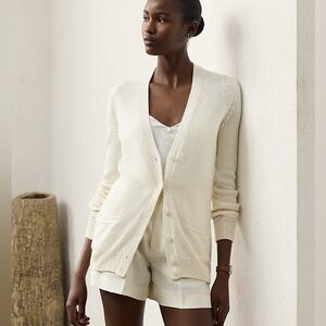 Lauren Ralph Lauren Cashmere Cream Cardigan